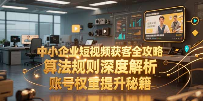 中小企业短视频获客全攻略，算法规则深度解析，账号权重提升秘籍-仙女副业网