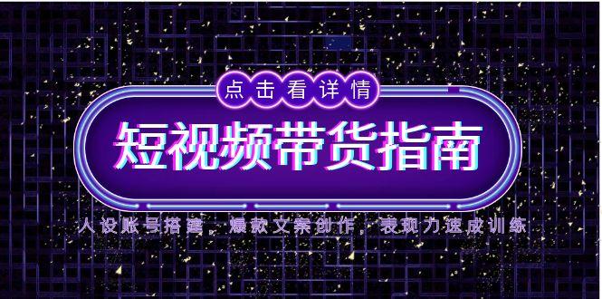 2025短视频带货指南，人设账号搭建，爆款文案创作，表现力速成训练-仙女副业网