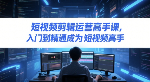 短视频剪辑运营高手课，入门到精通成为短视频高手-仙女副业网